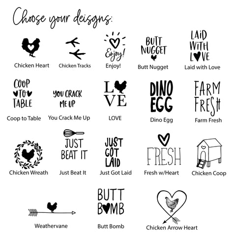 Wicked Chickens BUTT NUGGET Egg Stamp – sealingwaxstamp