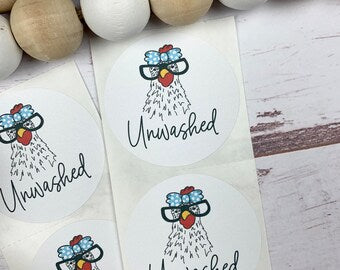 100 Unwashed Egg Carton Stickers