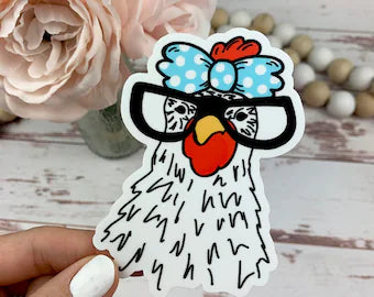Chicken Face Sticker