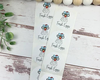 100 Chicken Face Egg Date Stickers
