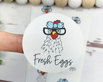 100 Chicken Face Egg Date Stickers